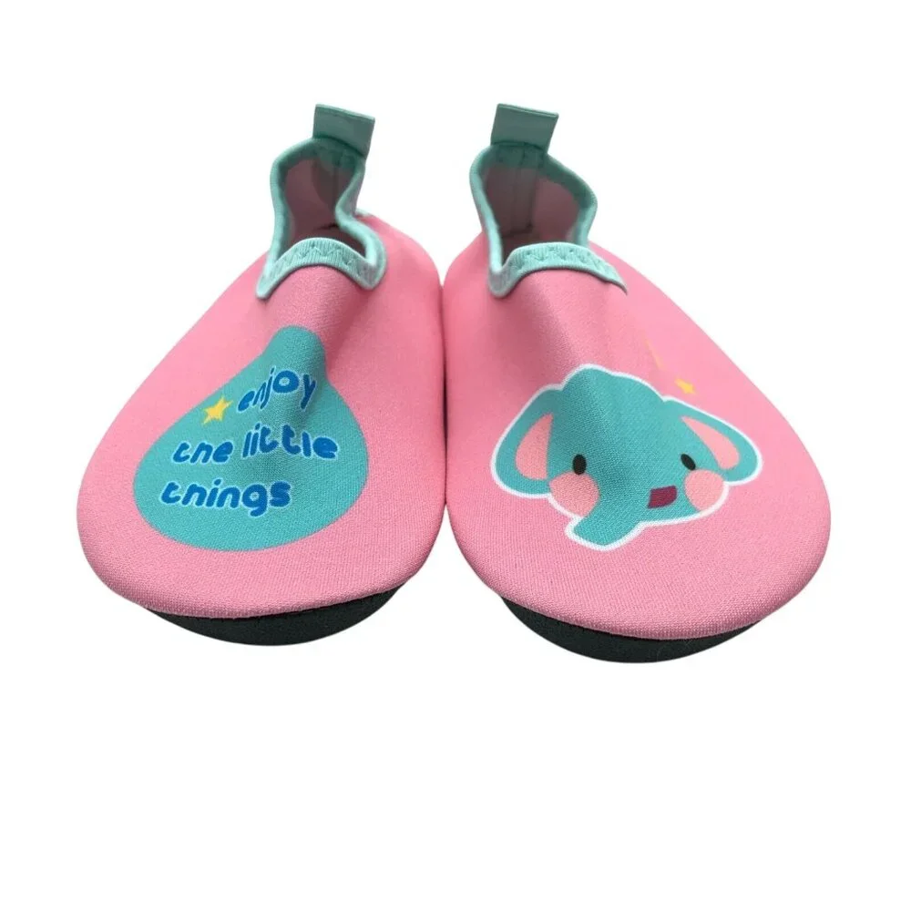 Toddler Girls Water Shoes Slip On Enjoy the Little Things Elephant Pink US 8.5